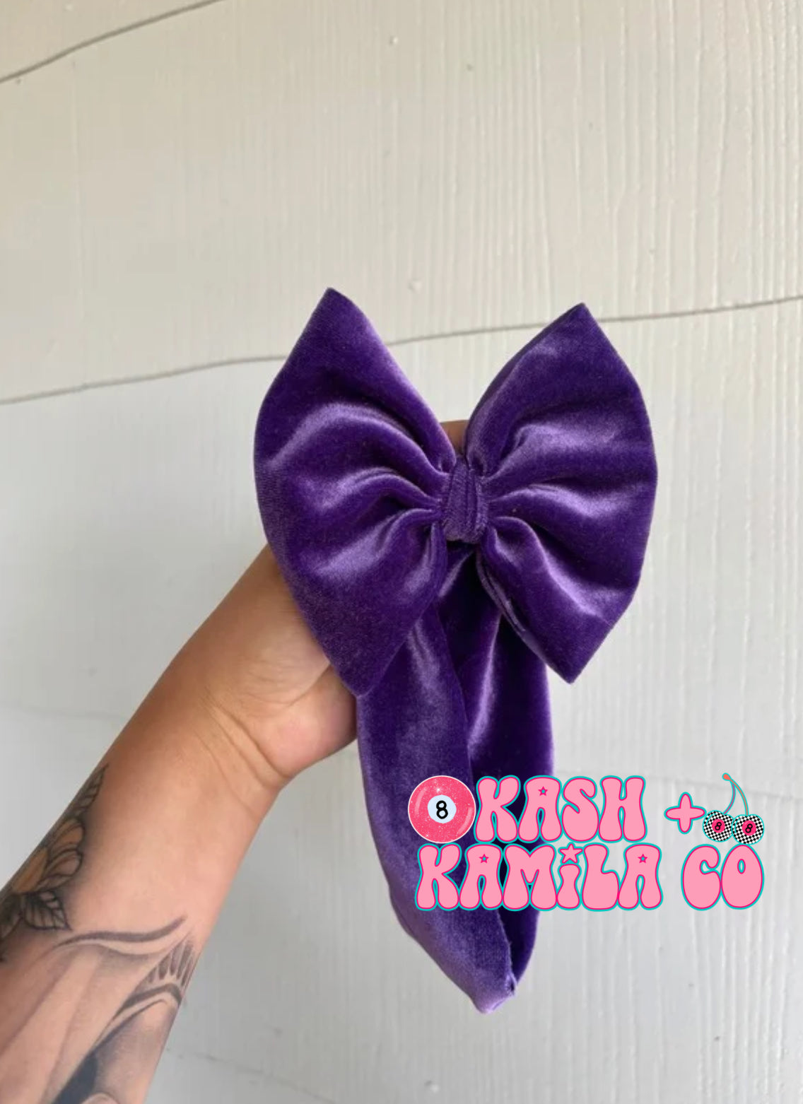 RTS 5” Headwrap Purple Velvet/ Toddler