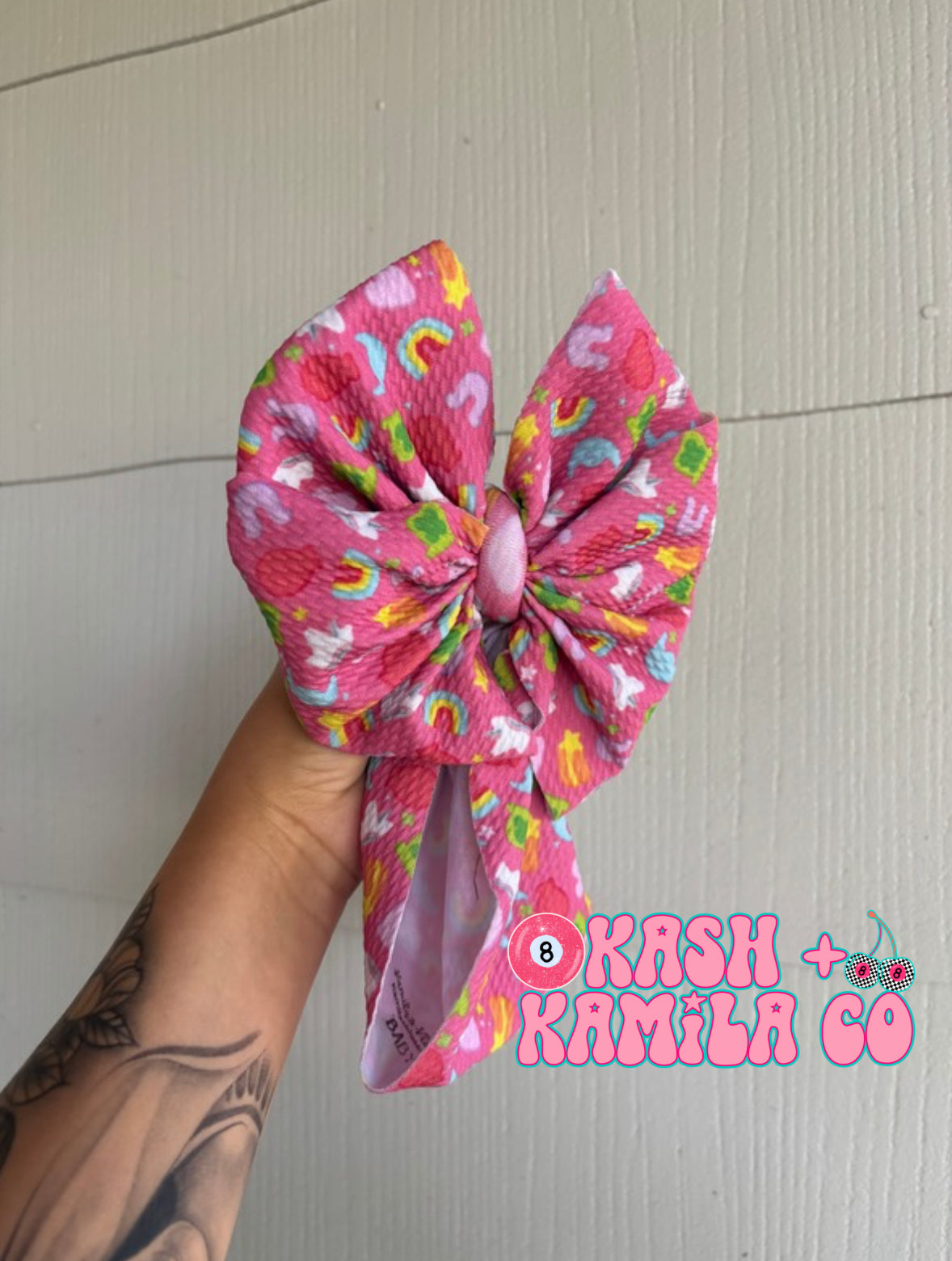 RTS Messy Headwrap Pink Lucky Charms/Baby