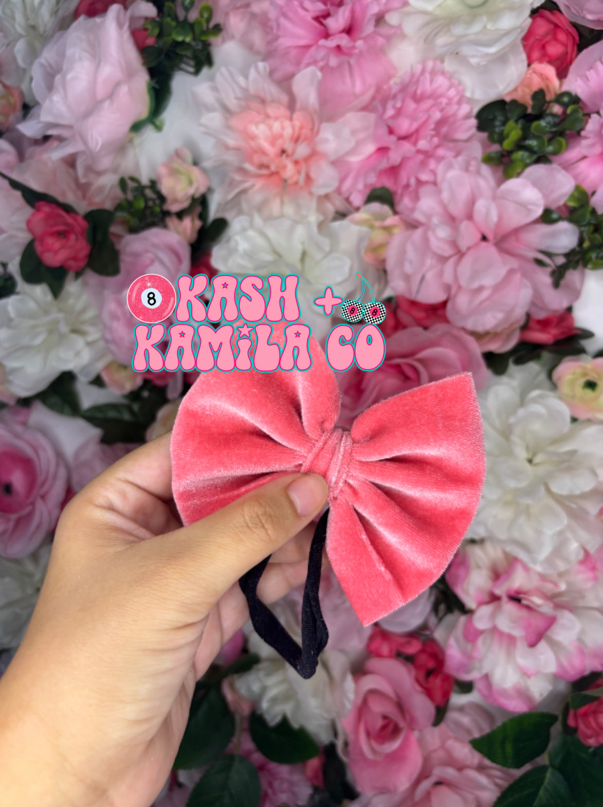 RTS 4” Bow Velvet Coral/Nude Nylon