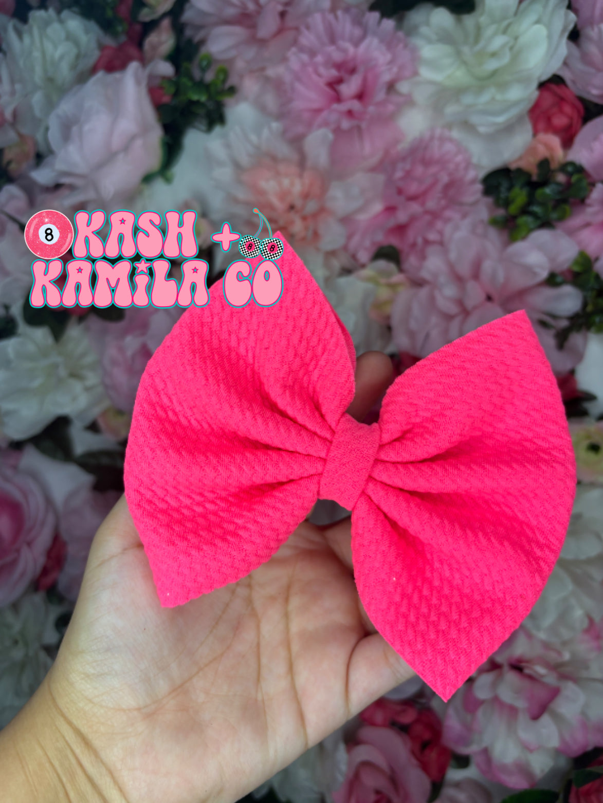 RTS 5” Bow Neon Pink/Clip