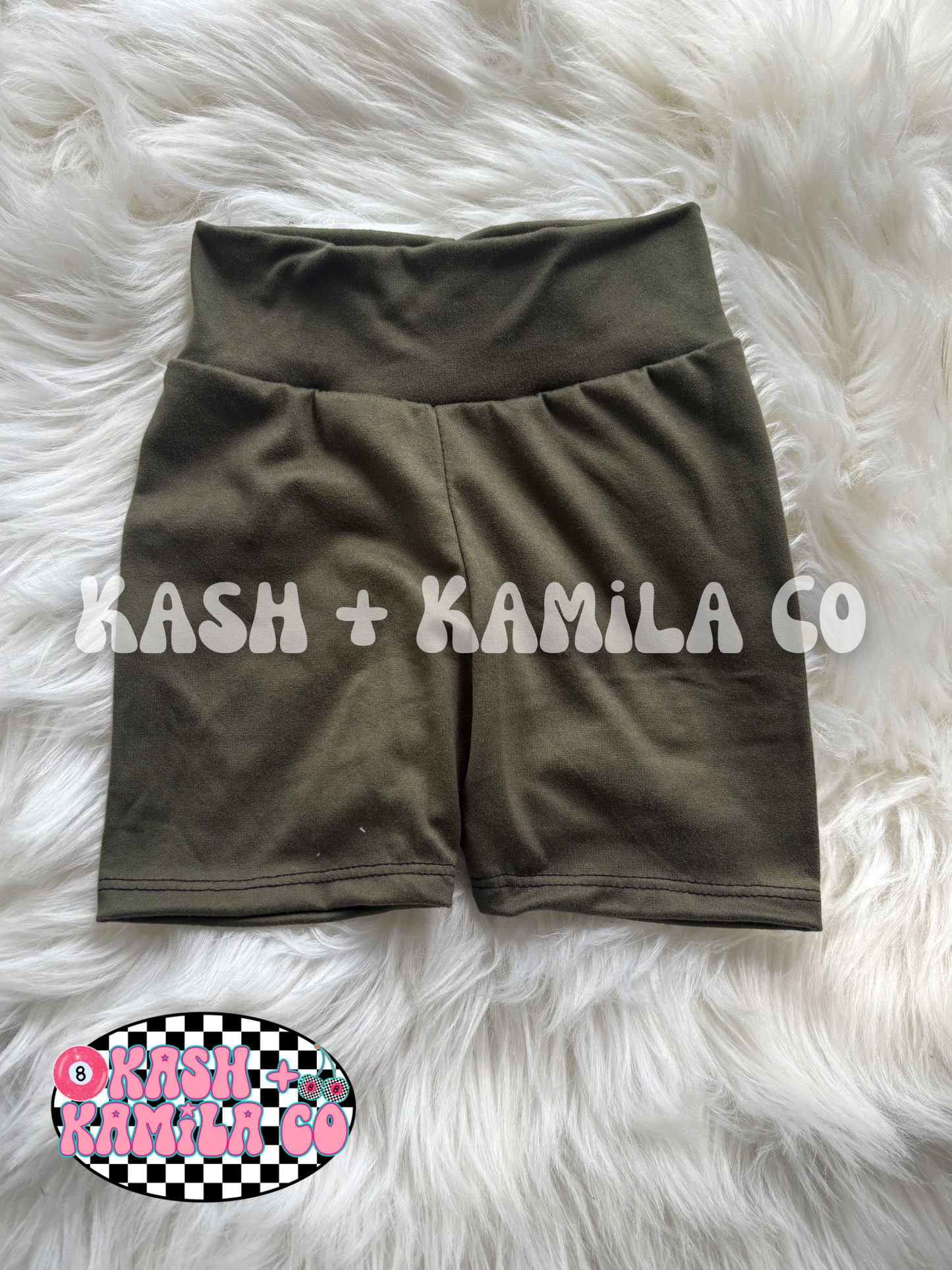 RTS Olive Green Biker Shorts 18-24m