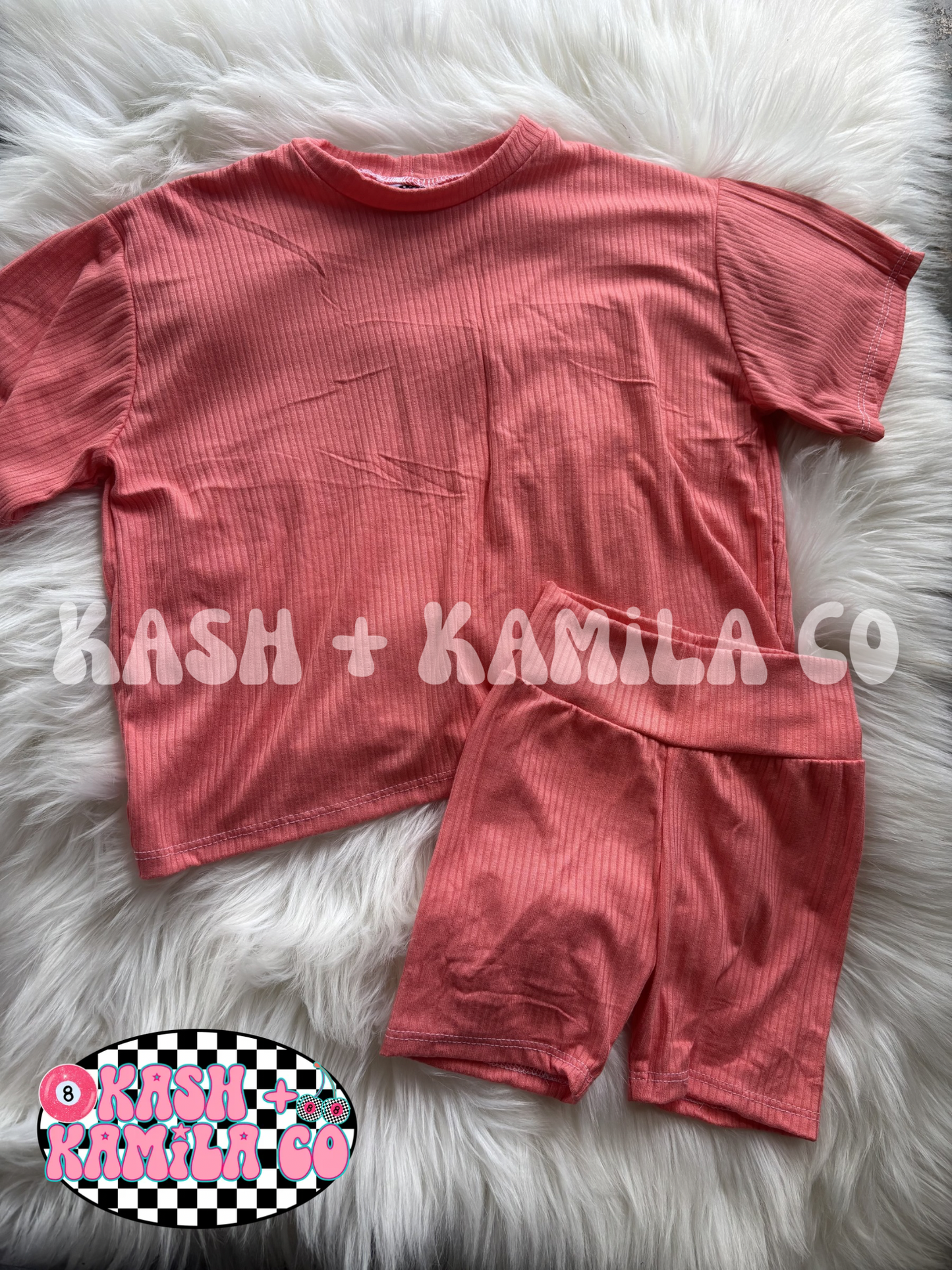 RTS Coral Comfy Top & Biker Shorts 18-24m
