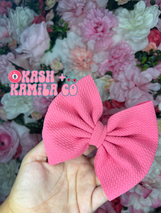 RTS 5” Bow Pink/Nude Nylon