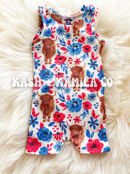Highland Cow Ollie Romper