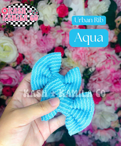 MTO URBAN RIB - Solid Colors (4) | Bows & Piggies (Clip/Nylon)