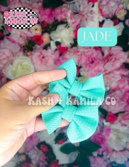 MTO Green Shade Bows & Piggies (Clip/Nylon)