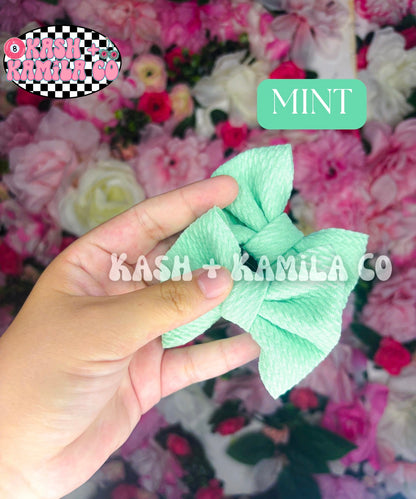 MTO Green Shade Bows & Piggies (Clip/Nylon)