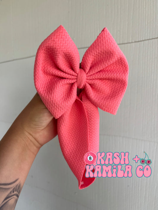 RTS 5” Headwrap Bubble Gum Pink/Baby