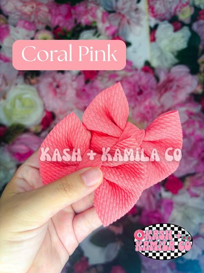 MTO Pink Shade Bows & Piggies (Clip/Nylon)