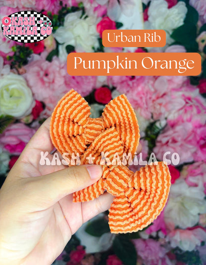 MTO URBAN RIB - Solid Colors (2) | Bows & Piggies (Clip/Nylon)