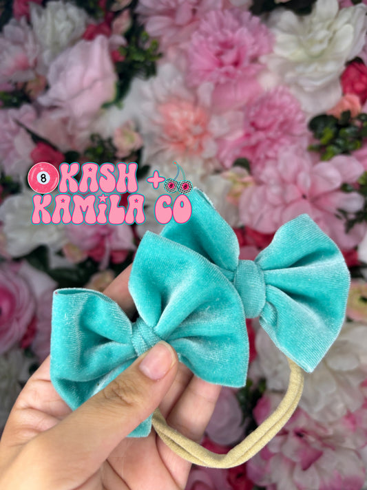 RTS 3” Piggies Velvet Aqua / Nude Nylon