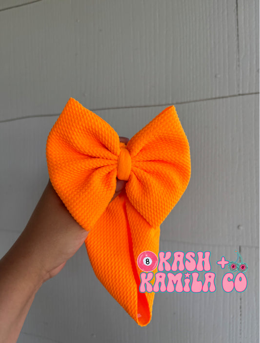 RTS 5” Headwrap Neon Orange/Baby