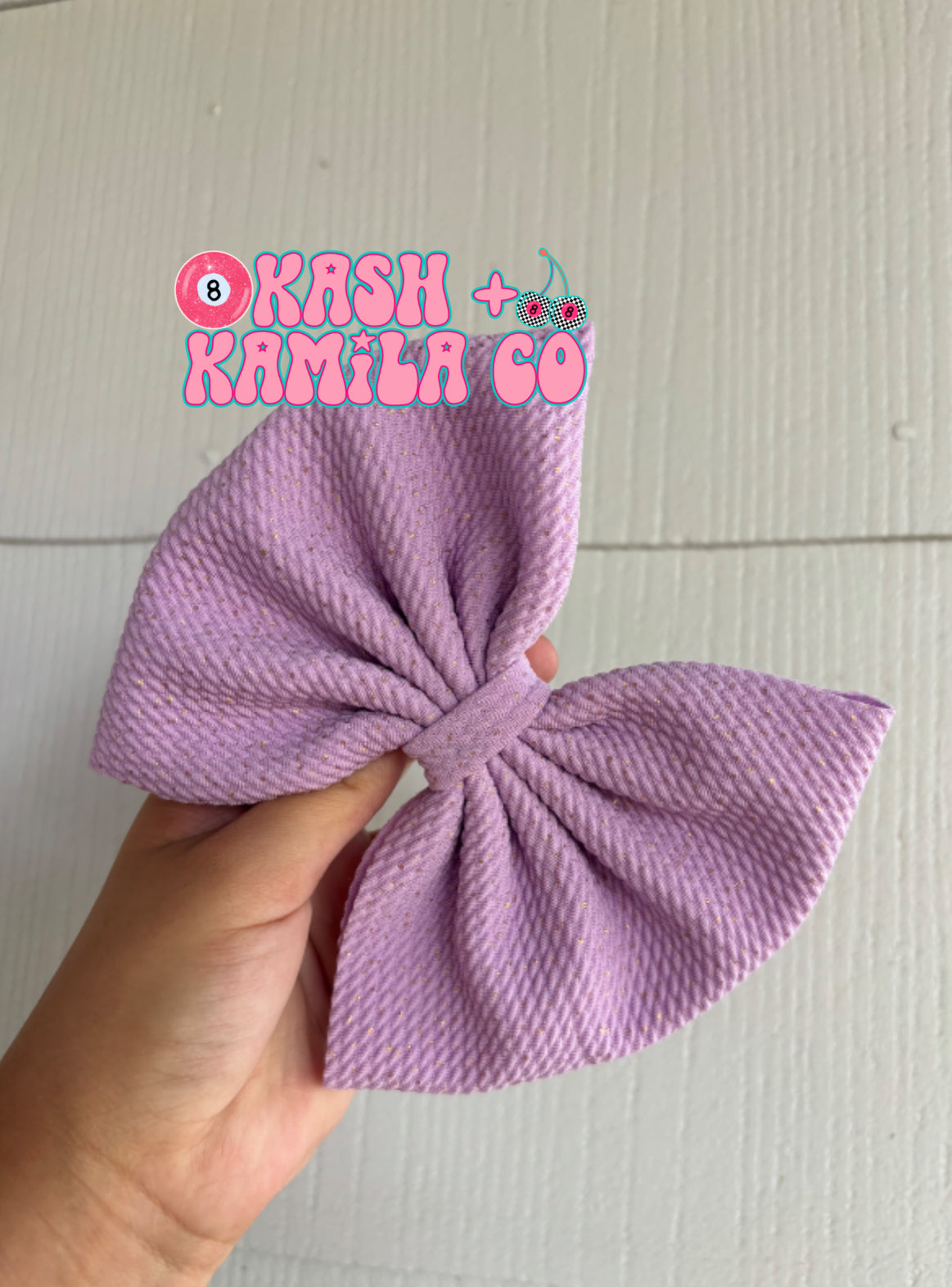 RTS 6” Bow Lilac w/ Gold /Clip