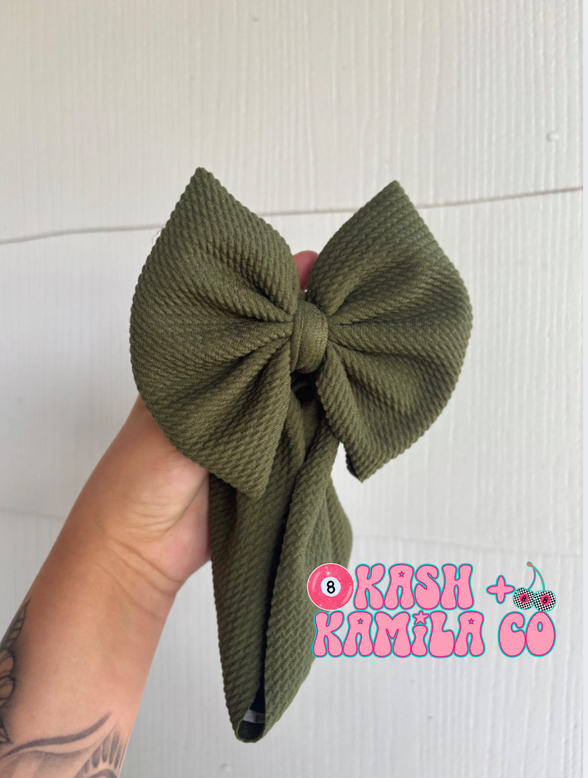 RTS 5” Headwrap Olive Green/Baby