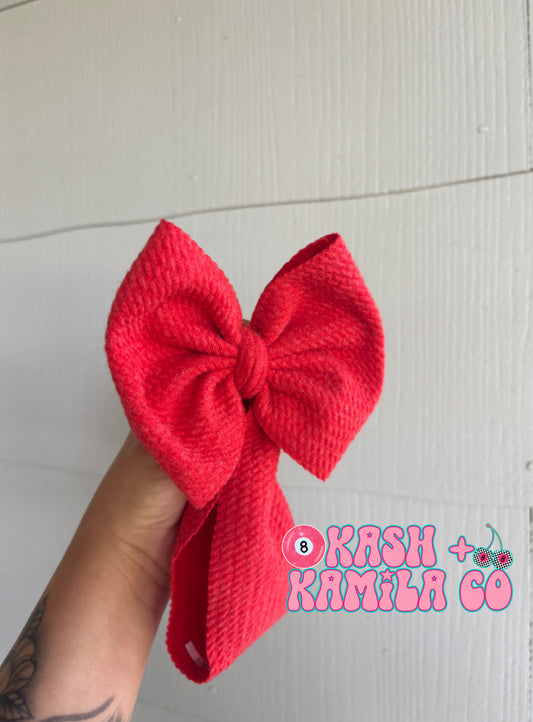 RTS 5” Headwrap Red Sweater/Baby