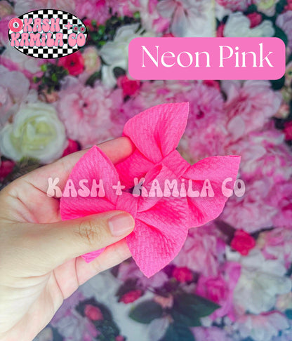 MTO Pink Shade Bows & Piggies (Clip/Nylon)