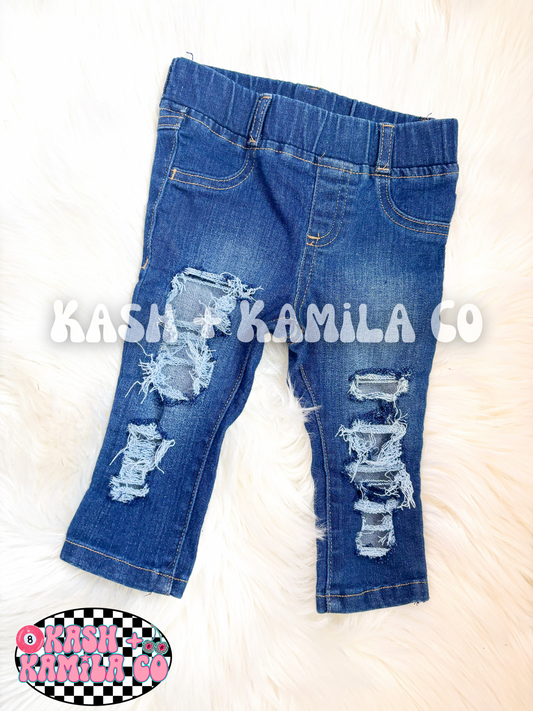 RTS Distressed Skinny Jeans 6-9m