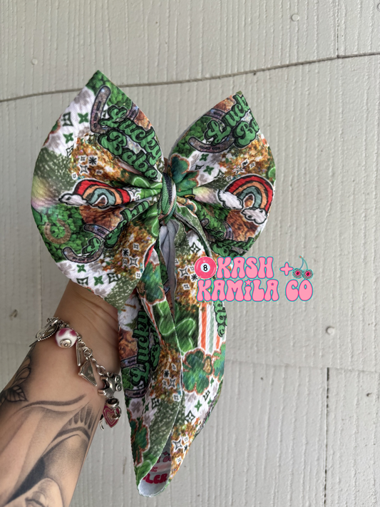 RTS 6” Headwrap St Pattys Day Collage / Toddler