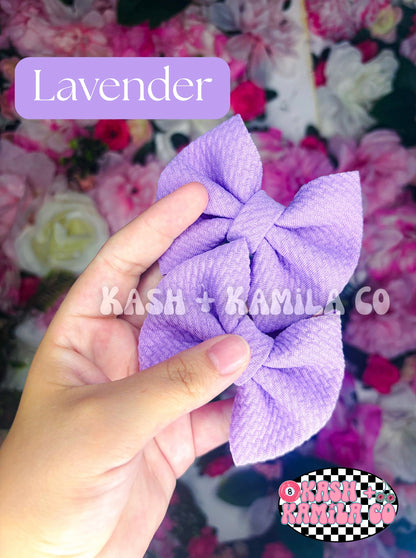 MTO Purple Shade Bows & Piggies (Clip/Nylon)