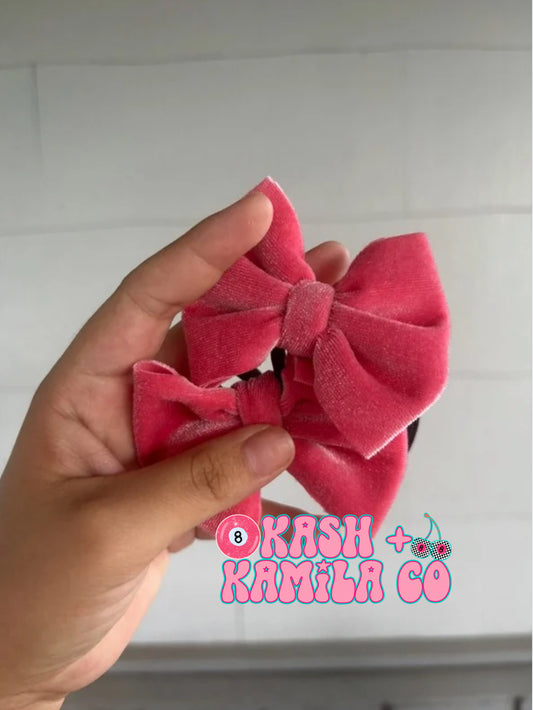 RTS 3” Piggies Coral Velvet / Black Nylon