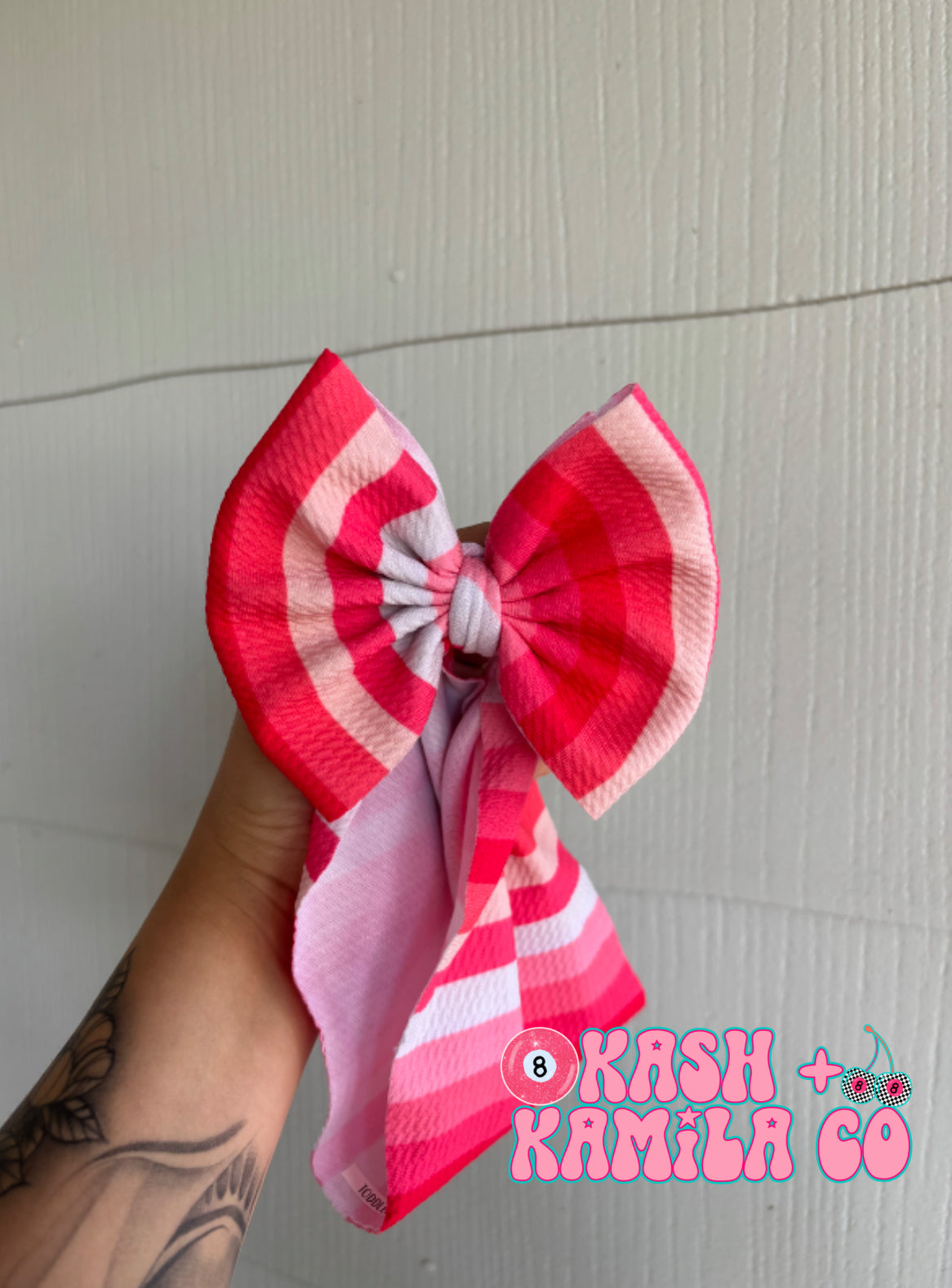 RTS 5” Headwrap Pink Stripes/Toddler