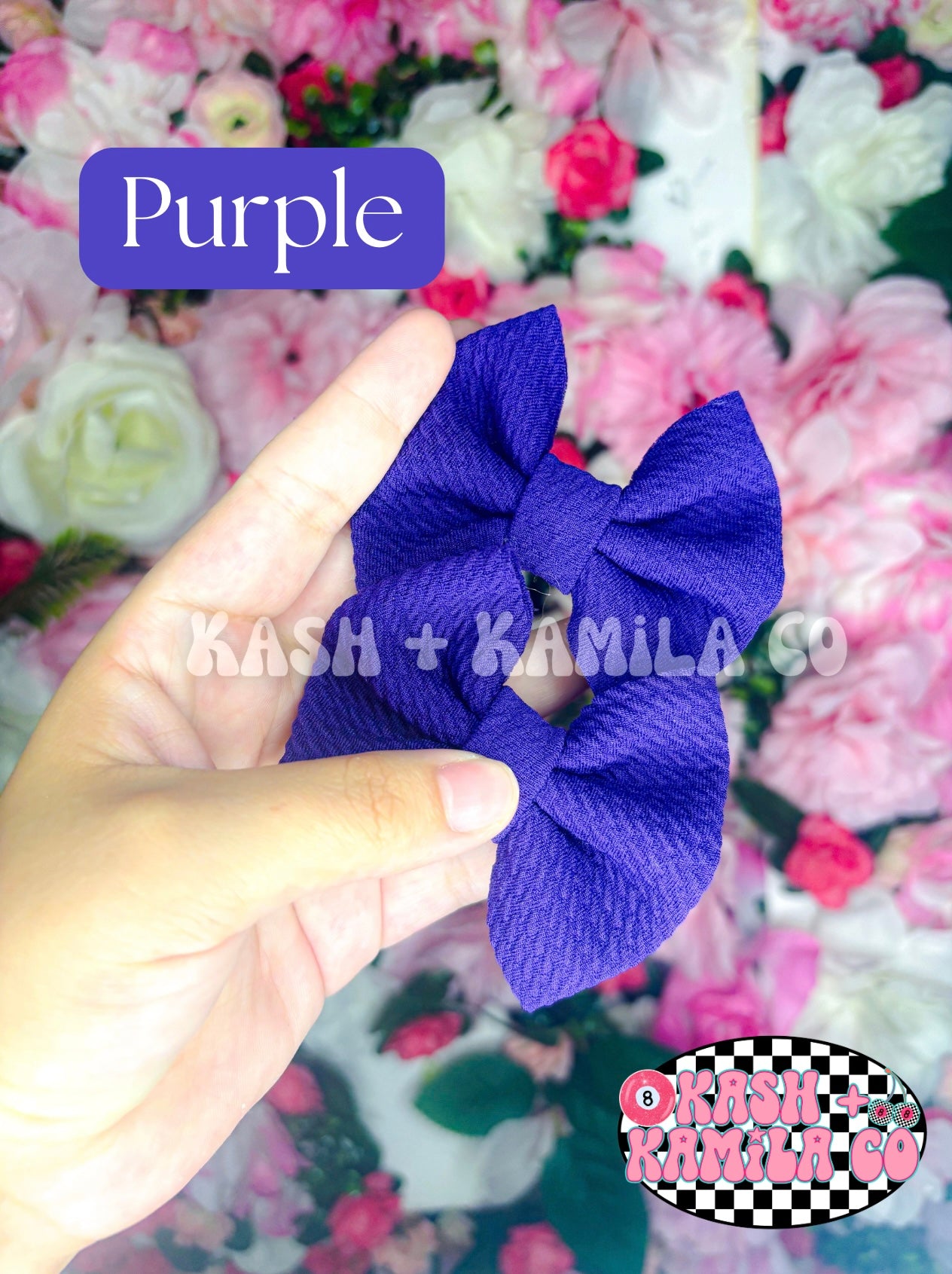 MTO Purple Shade Bows & Piggies (Clip/Nylon)