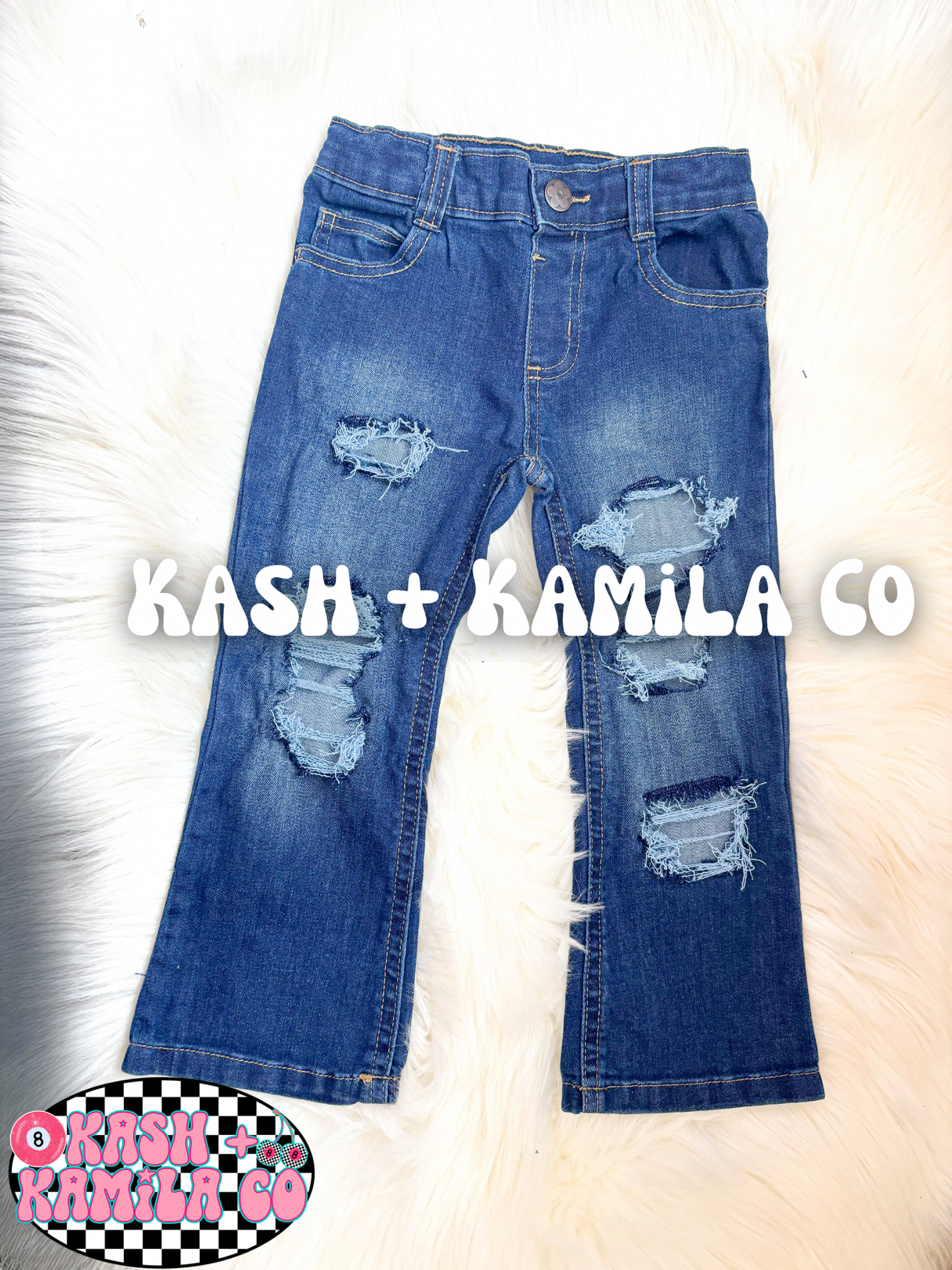 RTS Distressed Jeans Boot Cut 3t