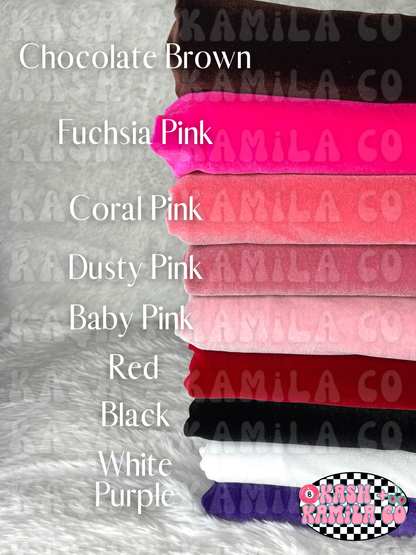 Velvet Solids (4) | Bows & Piggies (Clip/Nylon)