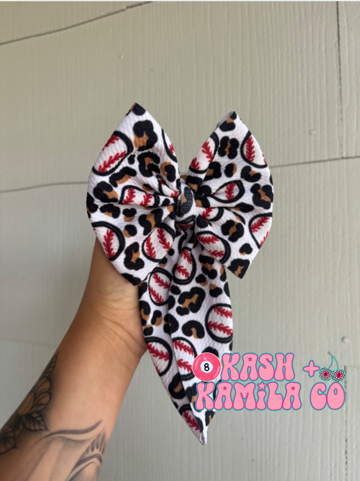 RTS 5” Headwrap Baseball Leopard/Baby