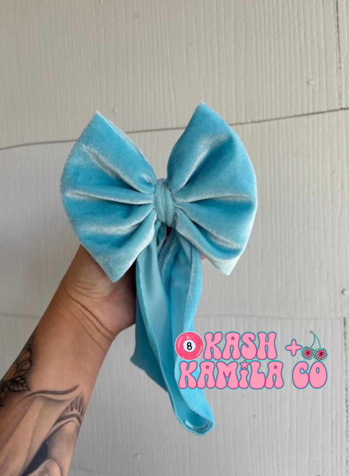 RTS 5” Headwrap Velvet Aqua