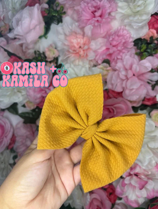 RTS 5” Bow Mustard Yellow/Clip