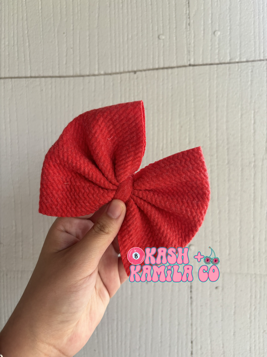 RTS 5” Bow Red Sweater / Clip