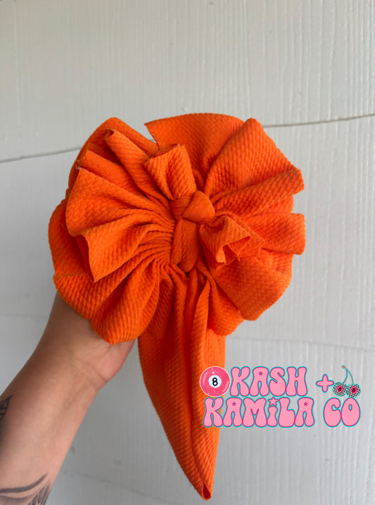 RTS Shredded Headwrap Orange/Baby