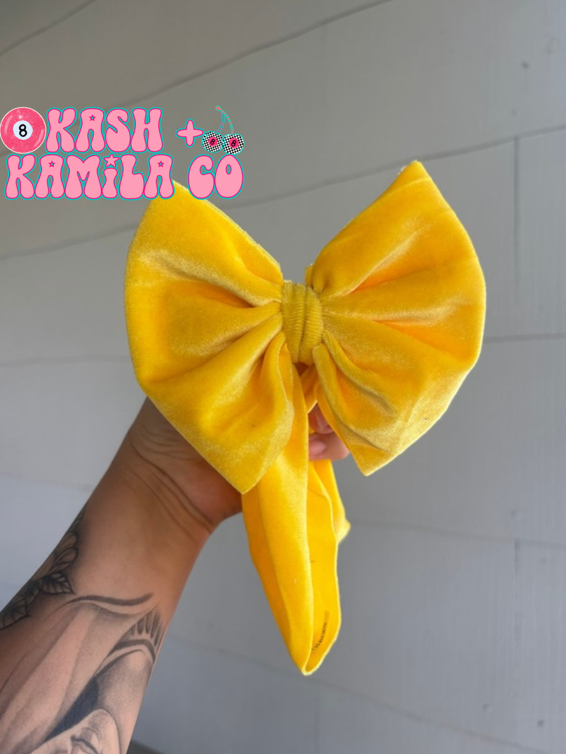 RTS 5” Headwrap Velvet Yellow/Newborn