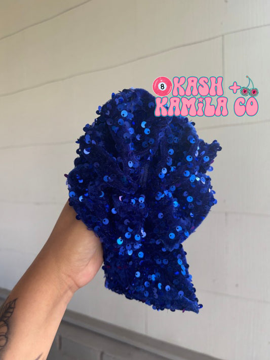 RTS Messy Headwrap Royal Blue/Newborn
