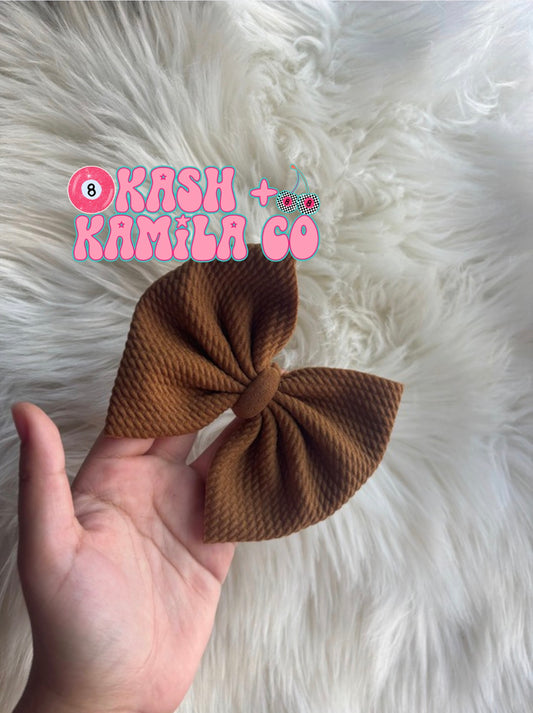 RTS 5” Bow Teddy Brown/Clip