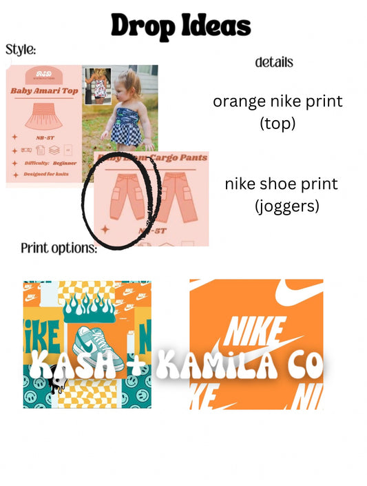 DROP Nike Orange Armani Top & Joggers