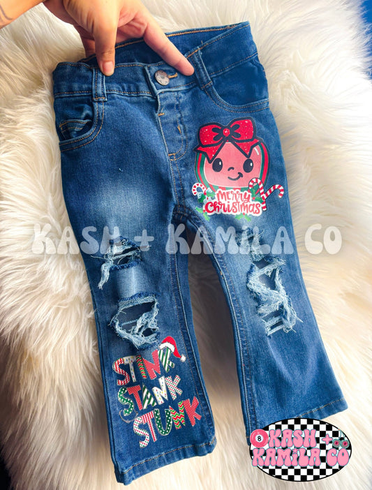 RTS 18M Distressed Christmas Jeans