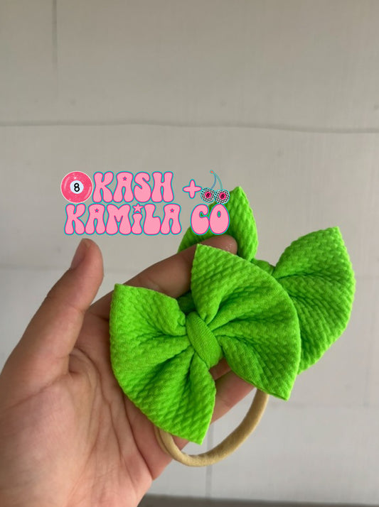 RTS 3” Piggies Neon Green/Nude Nylon