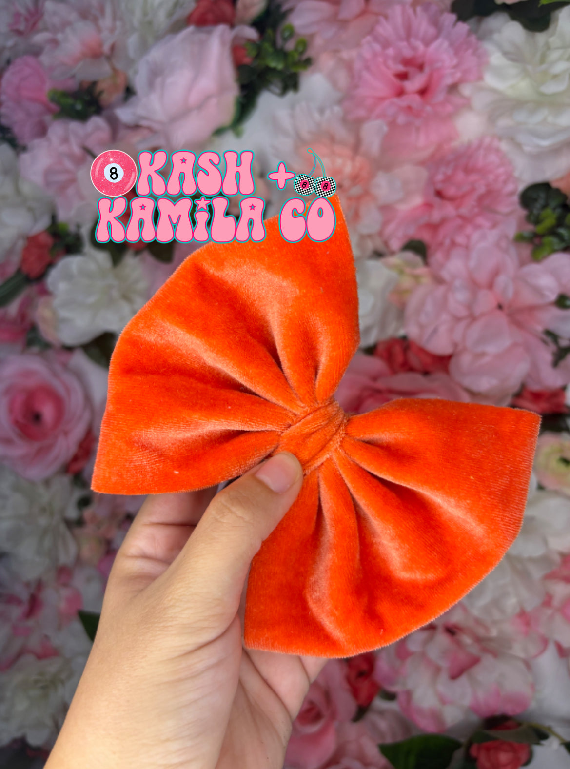 RTS 5” Bow Velvet Orange
