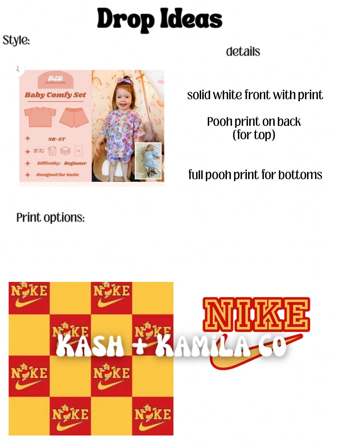 DROP Nike Pooh Comfy Set(no codes)