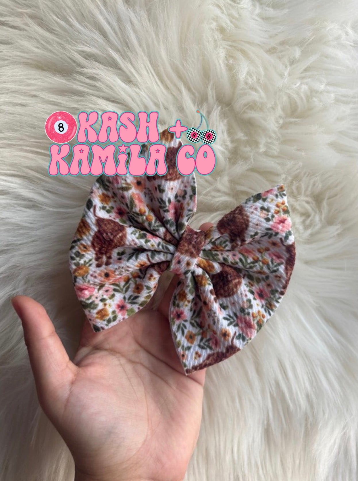 RTS 5” Bow Highland cow/Clip