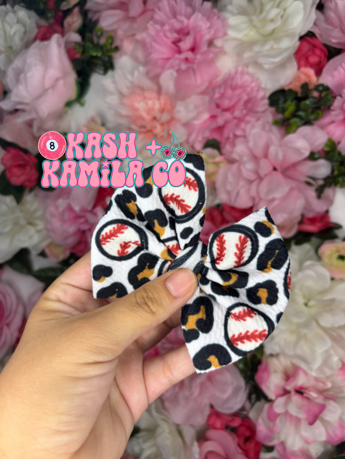 RTS 4” Bow Baseball Leopard / Clip