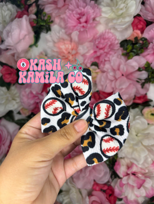 RTS 4” Bow Baseball Leopard / Clip