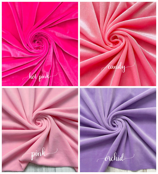MTO Velvet Solids (5) | Bows & Piggies (Clip/Nylon)