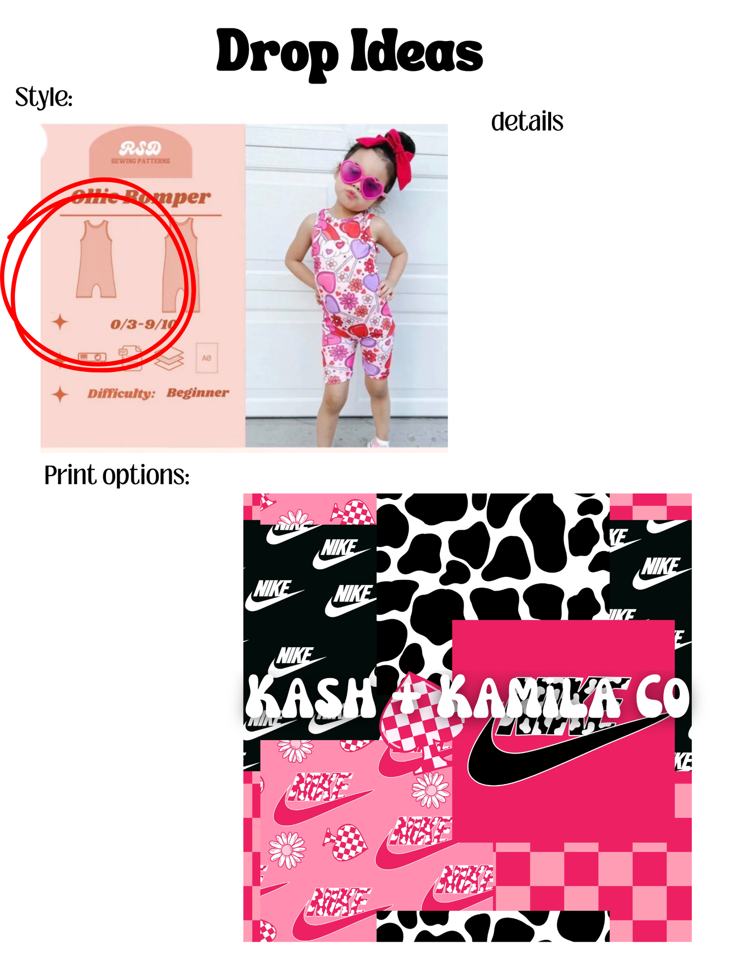 DROP Nike Cow Ollie Shorts Romper