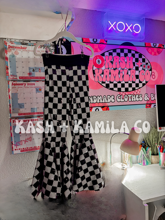DROP Checkered Sequins Bells