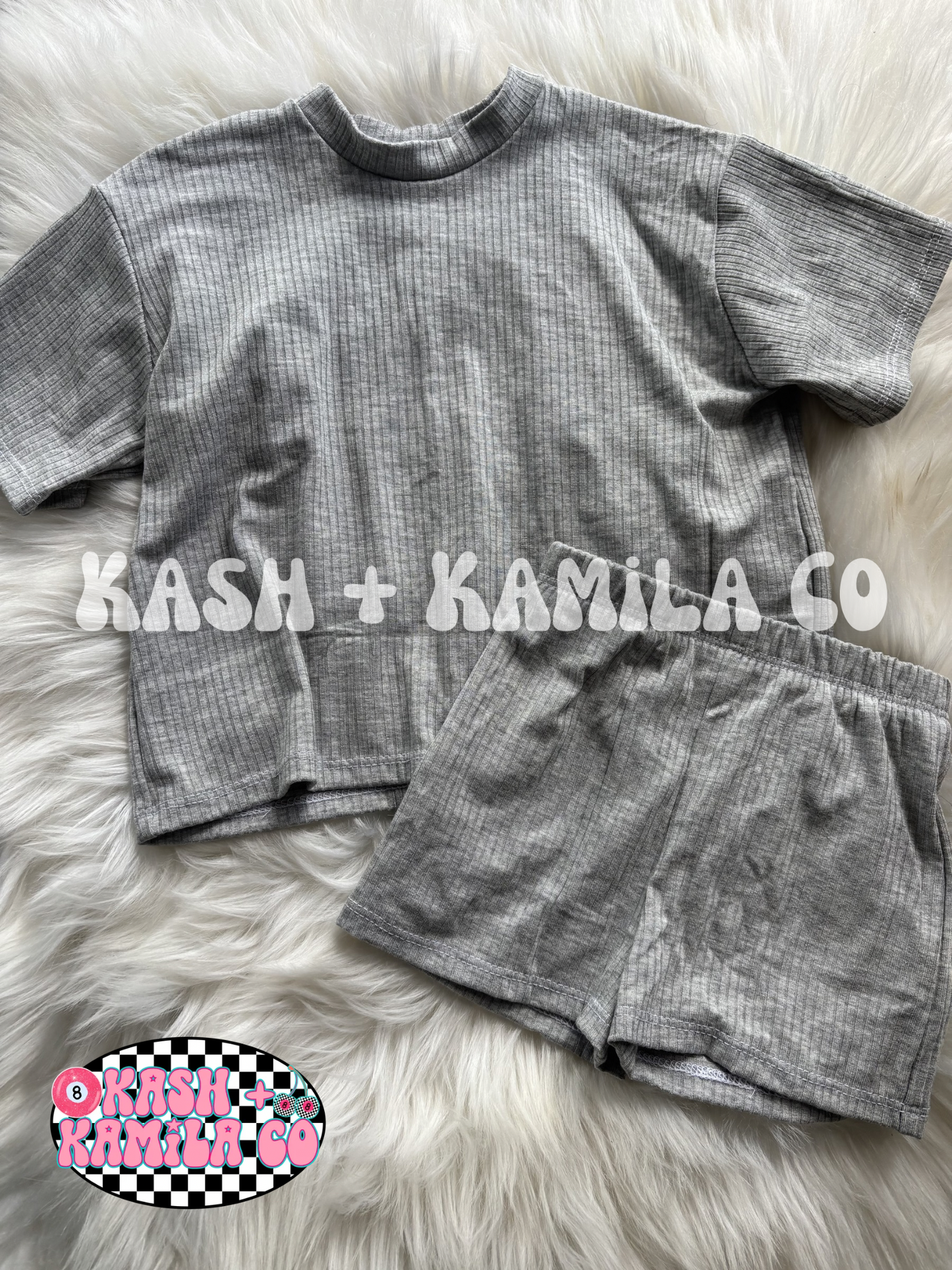 RTS Gray Rib Comfy Set 9-12m