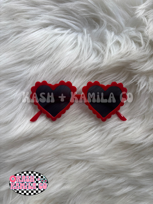 RTS Heart Sunglasses Red