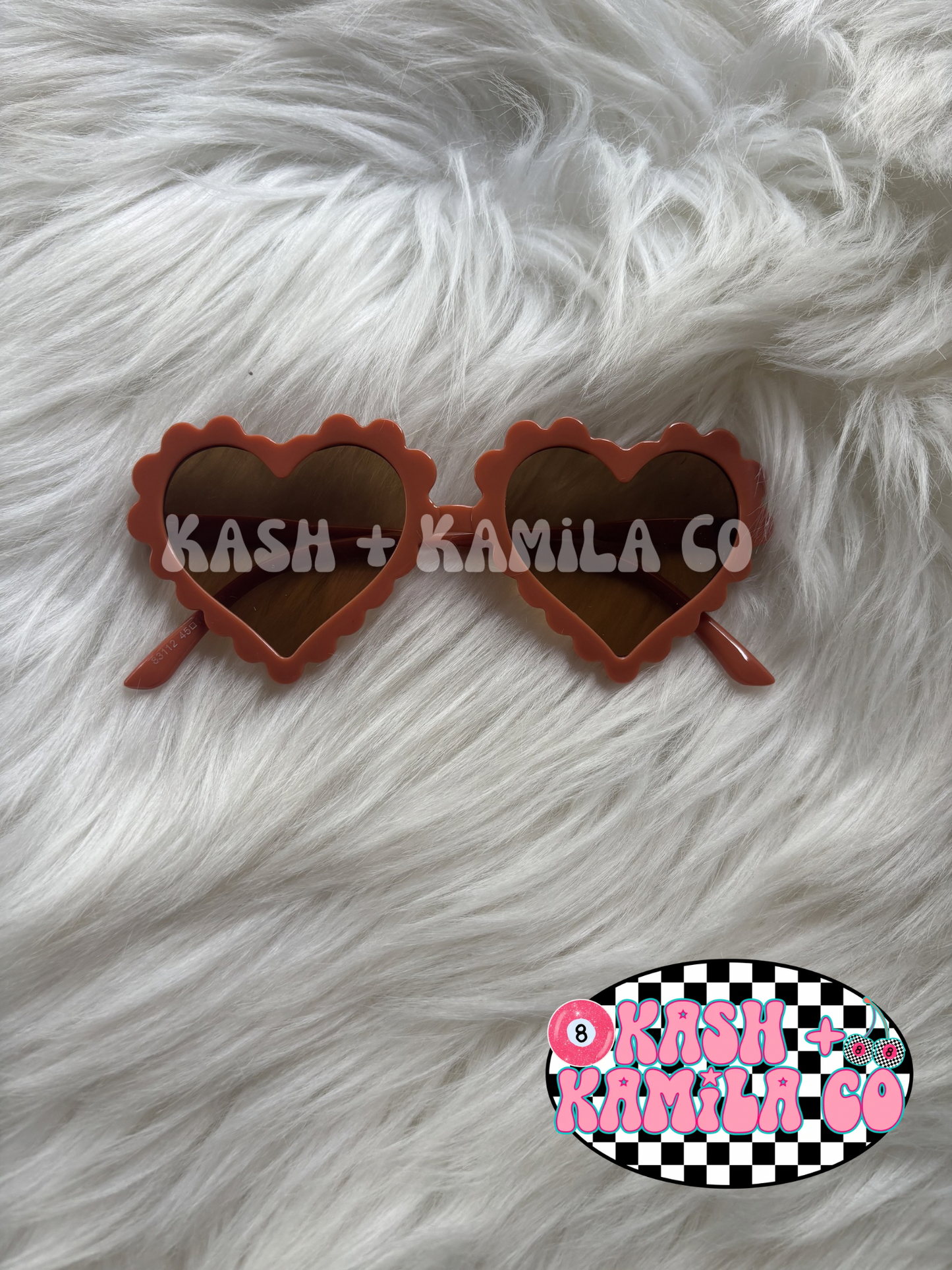 RTS Heart Sunglasses Burnt Orange